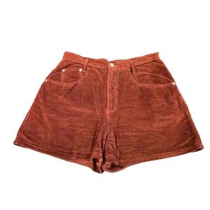 Vintage Hot & The Gang Corduroy Shorts Burgundy High Waisted Made in USA Large